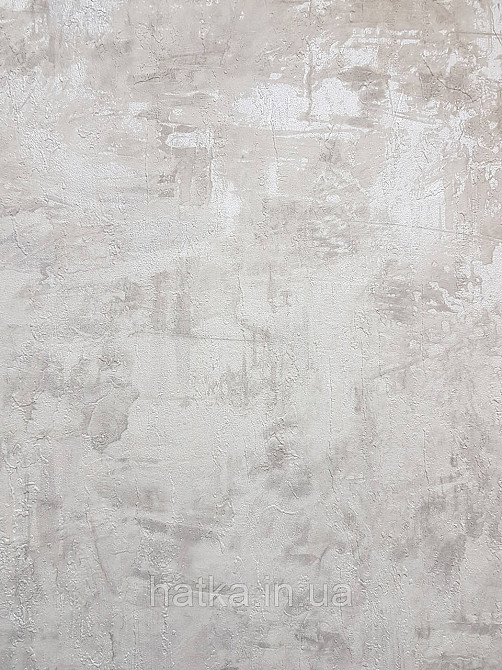 Шпалери вінілові на флізеліні Grandeco Anastasia метрові під штукатурку під бетон бежево-сірий перламутр Київ - фото 1