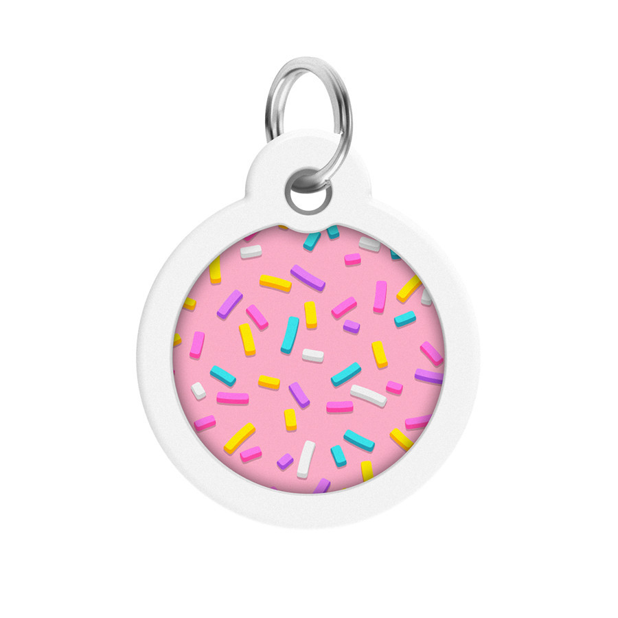 Адресник для собак і котів металевий WAUDOG Smart ID з QR-паспортом, малюнок "Маршмелоу", круг, Д 30 мм Вінниця - фото 2