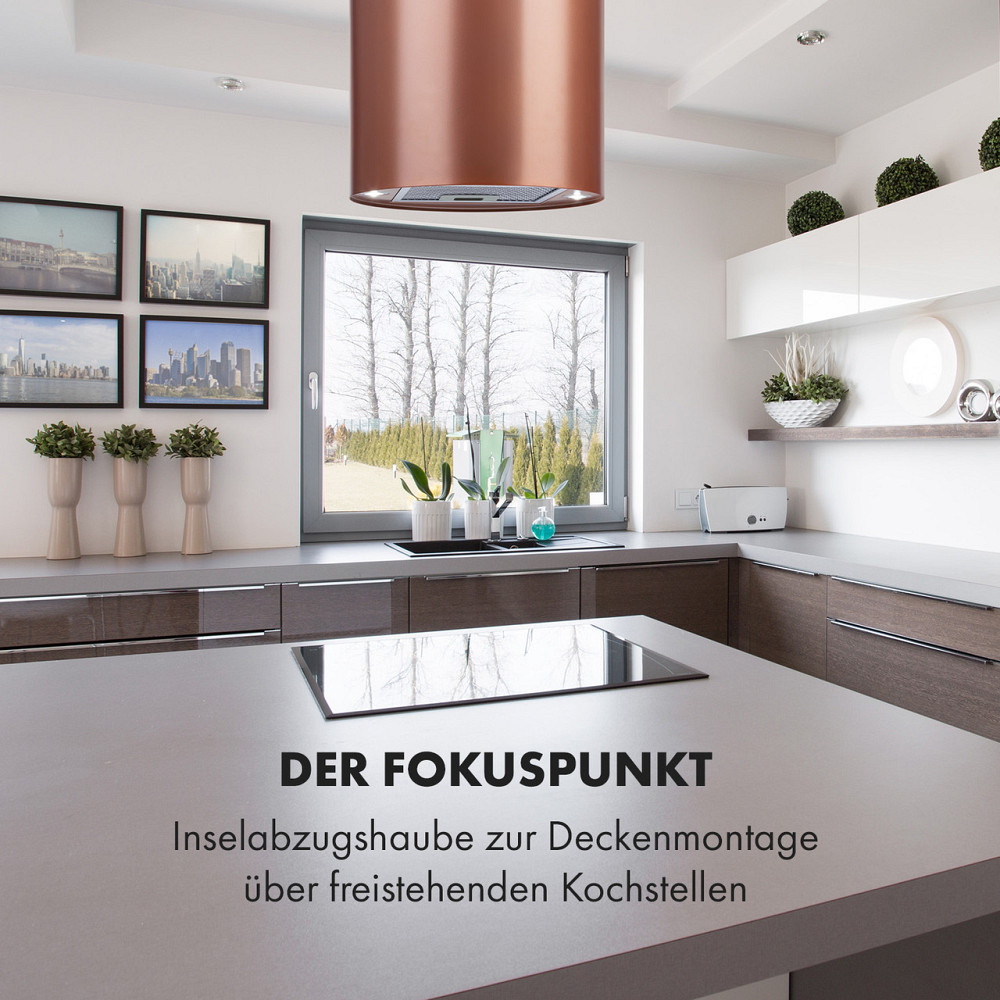 Островная вытяжка Beretta Ø 35 см, вытяжной/рециркуляционный воздух, 650 м³/ч, светодиодный фильтр с Ровно - изображение 2