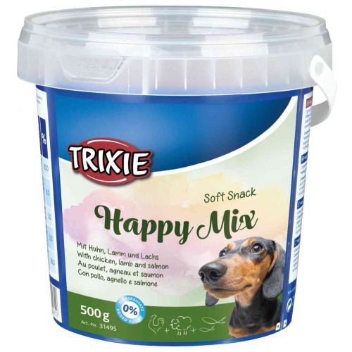 Лакомство Trixie Soft Snack Happy Mix для собак с курицей, ягненком и лососем 500 г Киев - изображение 1