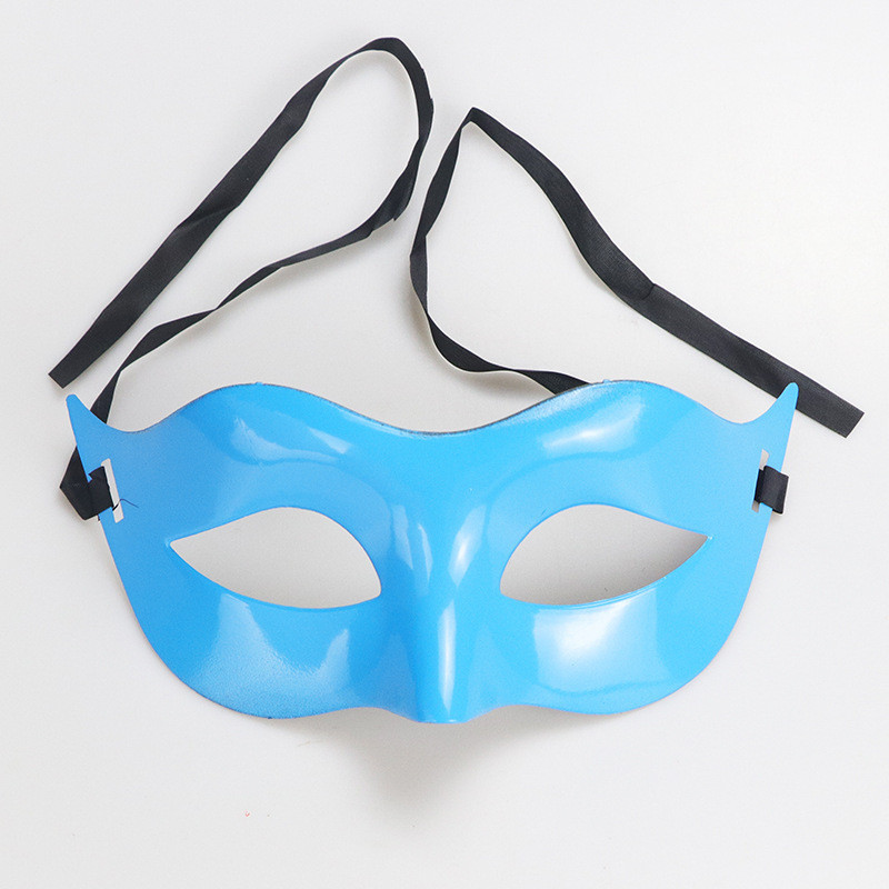 Карнавальна маска пластикова 22 на 8 см блакитний Київ - фото 2