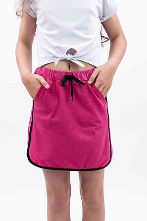 Юбка для девочек, малиновая, летняя , топ Крохатушка одяг Киев