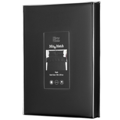 Пододеяльник Ardesto Mix&Match Premium 100% хлопок, сатин черный 160х220 см (ART1622DVL) Винница - изображение 7