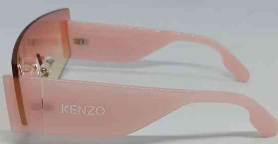 Брендовые модные женские очки маска розовые бежевые с градиентом. Киев