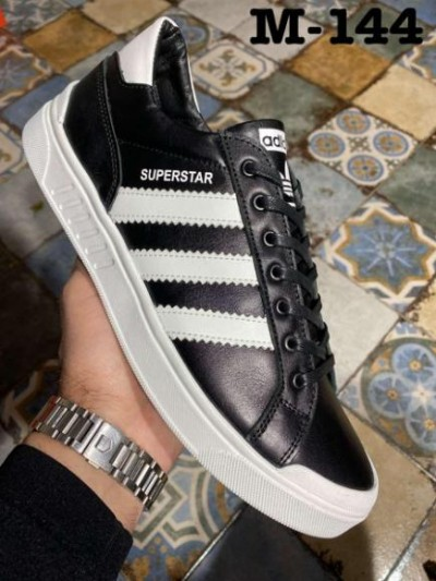 Чоловічі шкіряні кросівки М-144 чер.бел Харьков - изображение 7