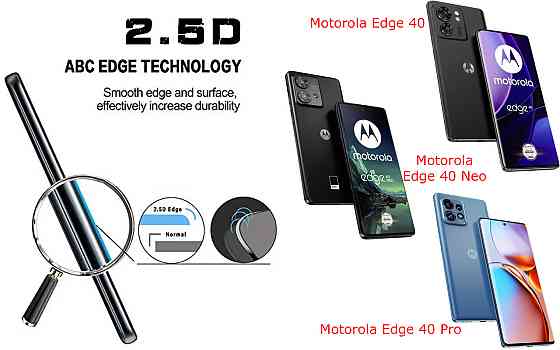 Захисне скло ArmorGlass для Motorola Edge 40, Edge 40 Neo, Edge 40 Pro – стійке до подряпин та ударів Київ