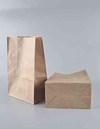 Пакет з дном паперовий 24см 15см коричневий з дном уп. 25 штук Харків