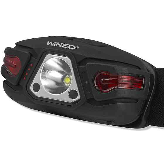 Фонарь налобный Winso 250Lm, 5W LED, 850mAh, с сенсором белый/красный Львов