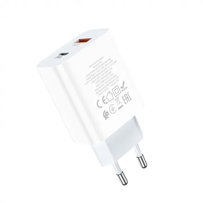 Мережевий зарядний пристрій HOCO C97A PD20W+QC3.0 charger, колір білий 6931474766076 Одеса - фото 5