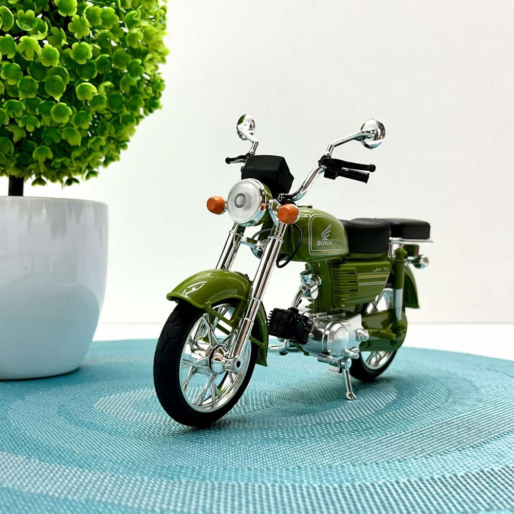 Мотоцикл металопластиковий звуки підсвічування гумові амортизація елементи 1:12 Зелений (BG 68-765) Чернігів - фото 1