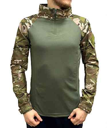 Рубашка мужская тактическая с длинным рукавом, футболка военная камуфляжная для армии ВСУ, Хаки XXL Каменец-Подольский