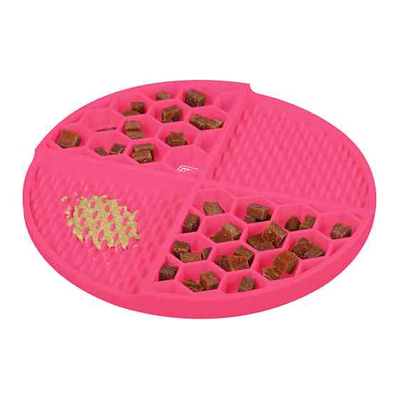 Коврик для слизывания и медленного питания WAUDOG Silicone, 211х211х30 мм, розовый Киев
