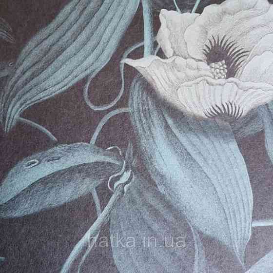 Обои флизелиновые Decoprint Elisir  ELD 21087 белые цветы листья панно мурал 300х212 см. Киев