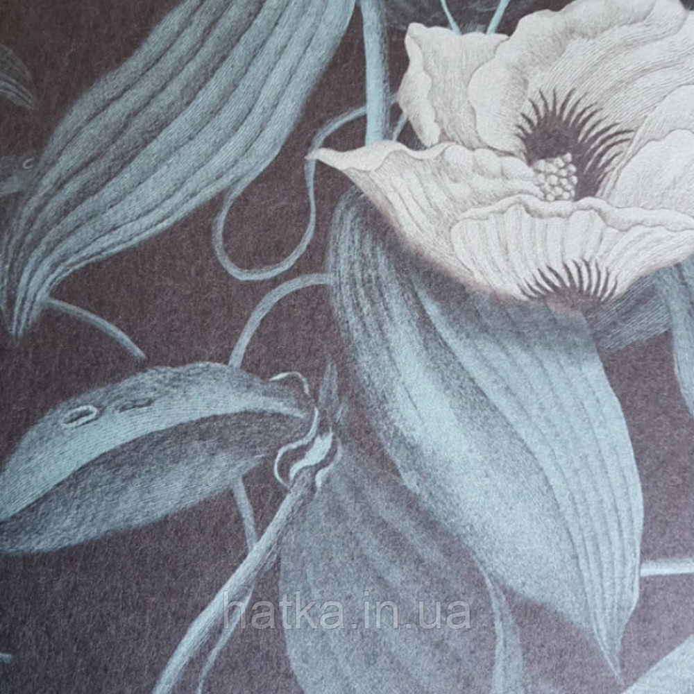 Обои флизелиновые Decoprint Elisir  ELD 21087 белые цветы листья панно мурал 300х212 см. Киев - изображение 5