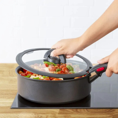 Крышка для посуды Tefal Ingenio, набір 3 шт, скло, пластик, чорний (L9849053) Винница - изображение 6