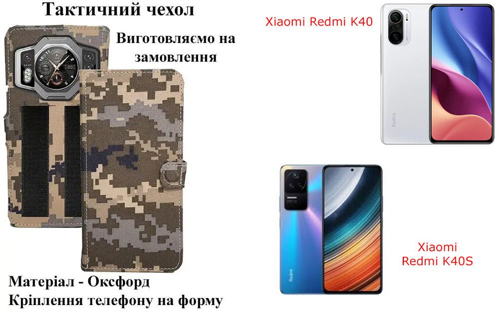 Тактичний чохол для TCL 20L, TCL 20L+, TCL 20R 5G, кріпиться до спорядження на липучці Київ - фото 1