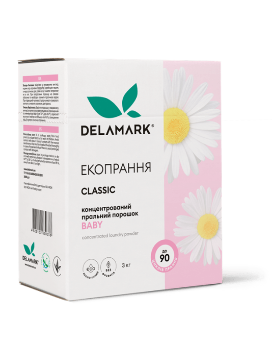 Бесфосфатный стиральный порошок Delamark Royal Powder Baby Ромашка 3 кг Киев - изображение 1