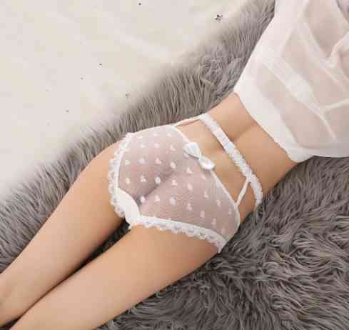 Сексуальні трусики білі з сердечкми - розмір 42-46, матеріал не вказано Київ