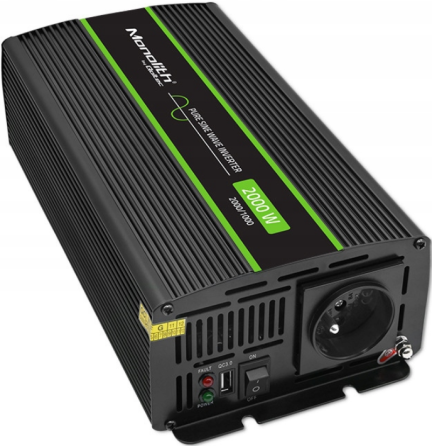Інвертор 12 230 з чистою синусоїдою 2000Вт Qoltec (Польща) Київ