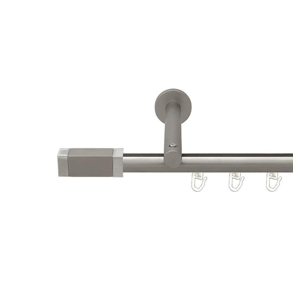 Карниз Orvit Квадро V2 металевий однорядний циліндр на профіль (16 см) профільна труба  Сатин 19 мм 160 см (00-00015115) Львів - фото 1