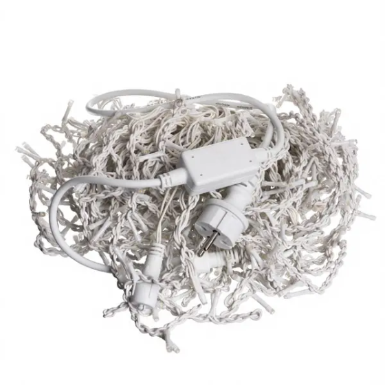 Гирлянда Бахрома 25 м, 405 LED, жовта, білий провід Київ