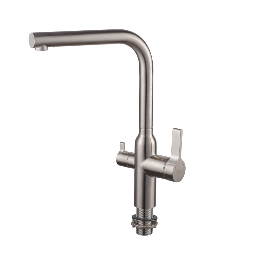Змішувач для кухні з виходом для питної води Koer KI-72020-02 (з нерж. сталі) (KR4797) Київ - фото 3
