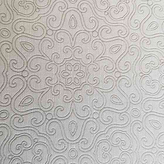 Шпалери метрові вінілові на флізелін Villa Marburg Lombardi вензелі завитки східний малюнок сірий з сріблом Київ