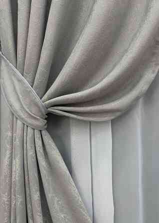 Комплект штор VR-Textil Жакард Viva Marmo № 1781ш Світло-сірий 150х290 см 2 шт (33-0732) Київ