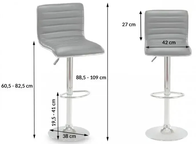 Барный стул Hoker Malva/ESTERO регулируемый стульчик для кухни, барной стойки Коричневый Киев - изображение 2