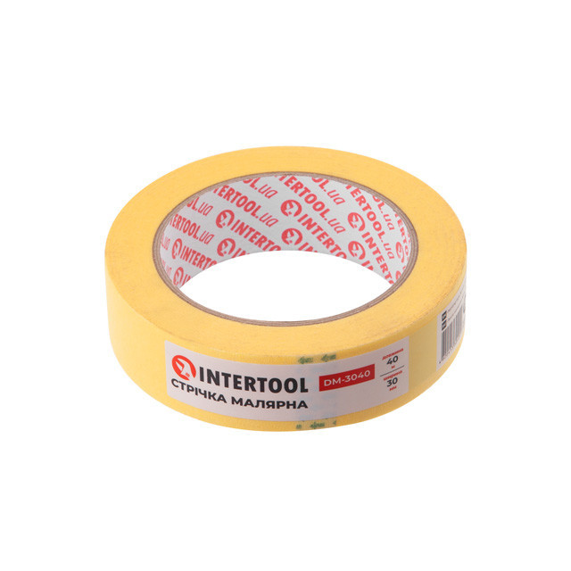 Стрічка малярна 30мм, 40м, жовта INTERTOOL DM-3040 Київ - фото 2