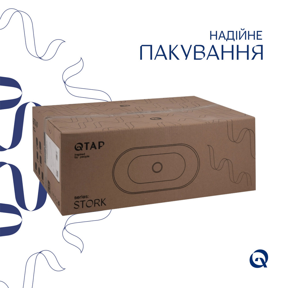 Раковина Qtap Stork 570x390x210 White QT15110522W Київ - фото 6