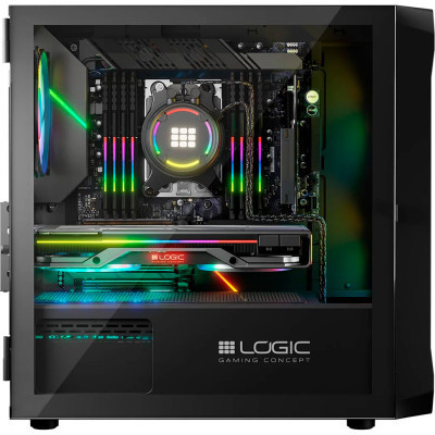 Корпус Logic concept PORTOS MESH+GLASS ARGB fans 3x120mm BLACK (AM-PORTOS-10-0000000-0002) Винница - изображение 2