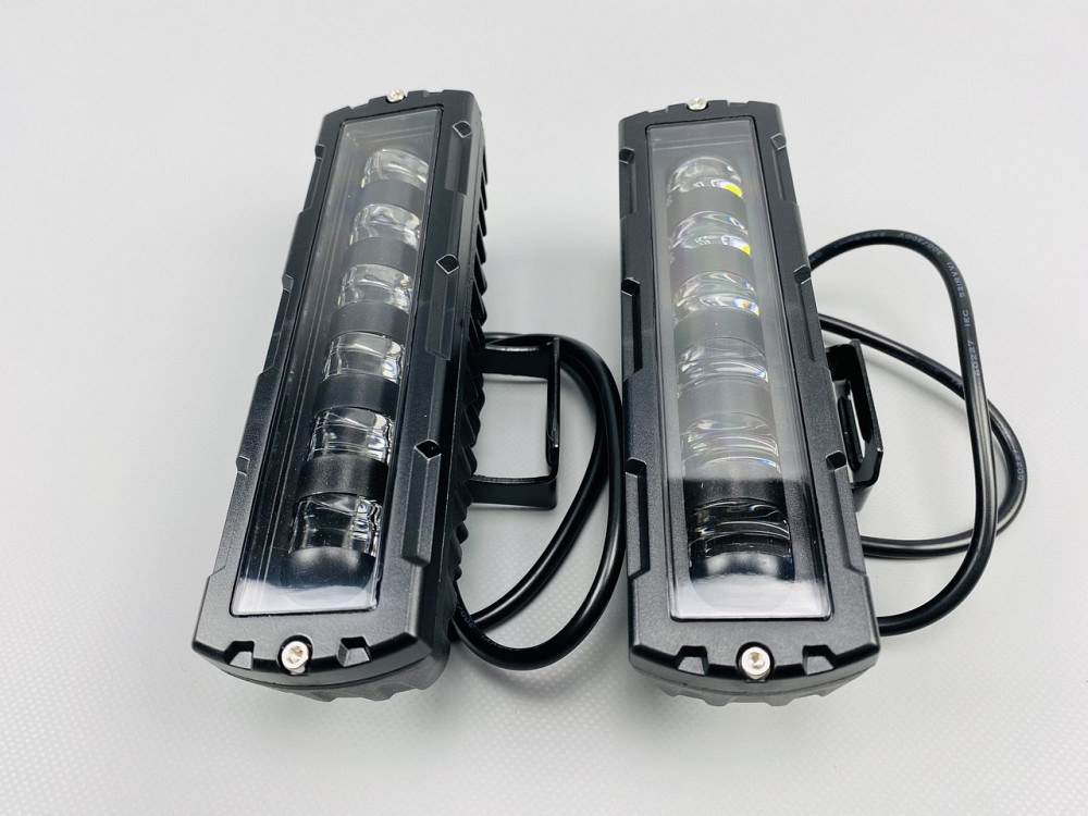 Прямокутна протитуманна світлодіодна лампа для позашляховиків фара 30W LED 6 Led діодів 3D лінза 9-32V Мукачево - фото 9