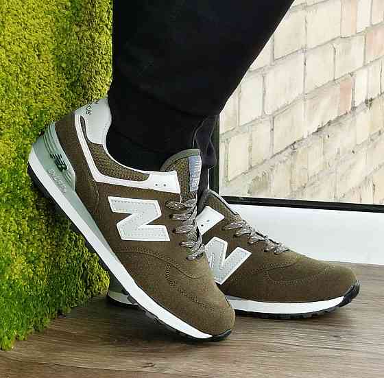 Кросівки New Balance 574 Хакі Замшеві Чоловічі Зелені Нью Баланс (розміри: 42,43,44,46) - 63-7 Дніпро