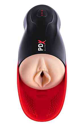Вібромастурбатор вагіна в колбі Pipedream PDX Elite Fuck-O-Matic чорний, 27 см Sex Aura Київ
