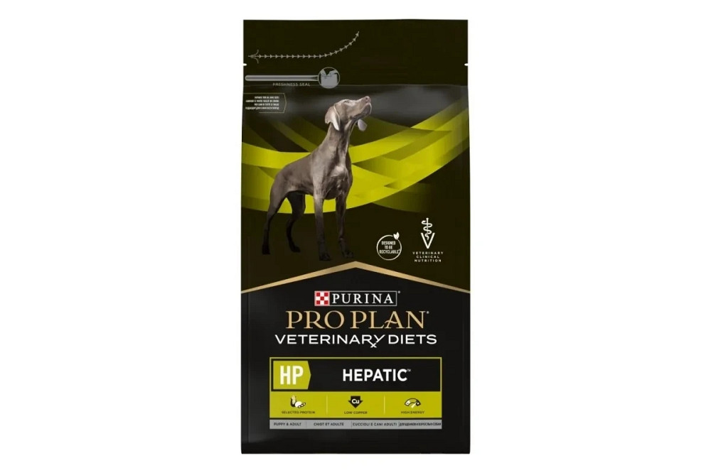 Сухий дієтичний корм PRO PLAN VETERINARY DIETS HP Hepatic для цуценят та дорослих собак для підтримання функції печінки при хронічній печінковій недос Київ - фото 1