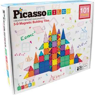 Конструктор Picasso магнітний Tiles Magnetic Building Blocks 101 деталь (817338022402) Вінниця