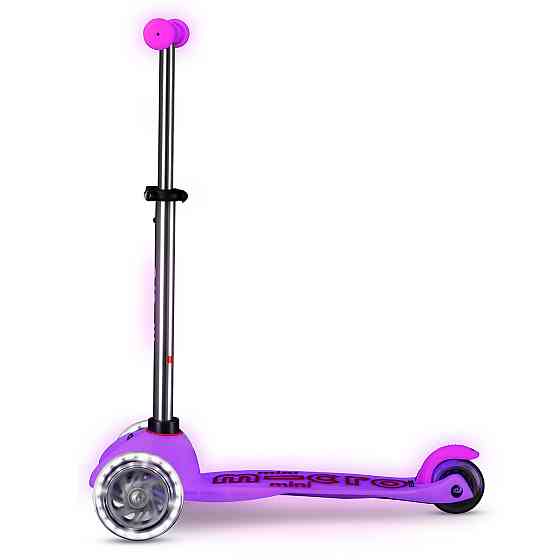 Самокат Micro серії Mini Deluxe Glow LED – Морозний рожевий Дніпро