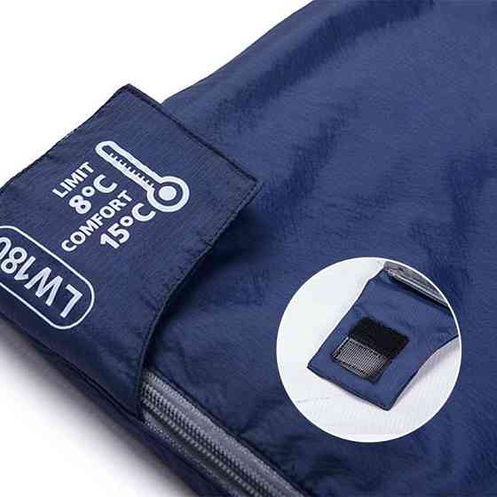 Спальник надлегкий Naturehike LW180 NH21MSD04 лівий, (15°C), p-p XL, темно-блакитний Київ