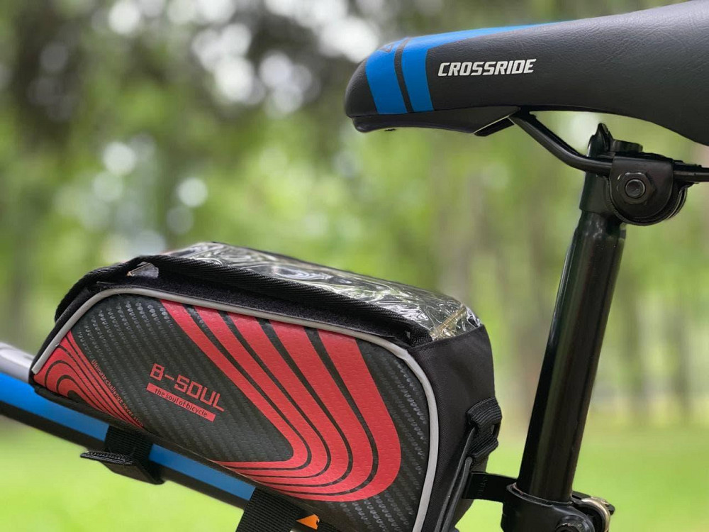 Сумка на раму B-Soul для смарфонов, Черно-красный Бровары - изображение 1