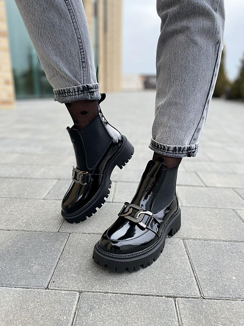 SOTHBY'S Черевики жіночі Sothby 's чорні шкіра лакована 37р. (M-1079 4988) Коломия - фото 4