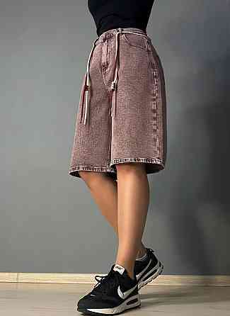 Шорти жіночі Liana 4-053 бермуди з резинкою на талії та поясом великі розміри коричневі, коричневий, З6, 36, 99 см, 126 см Київ