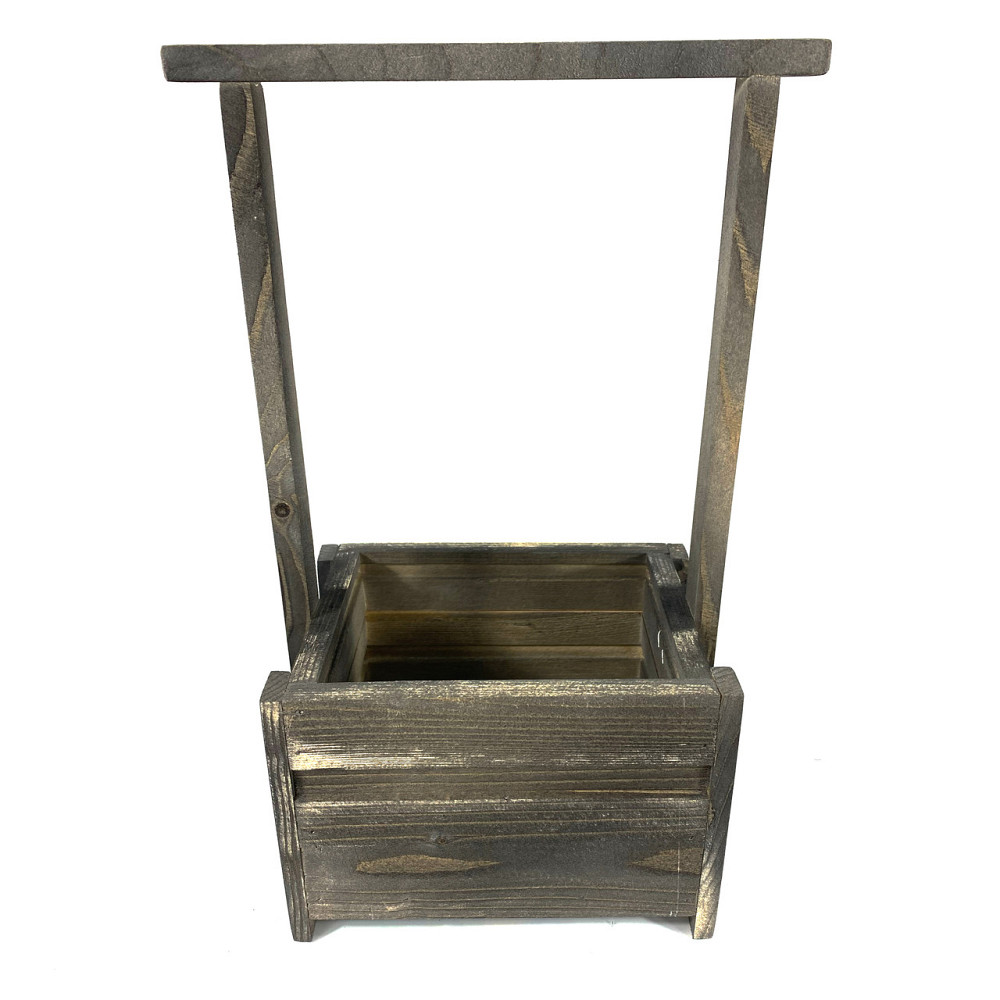 Ящик садовий декоративний для квітів або для зберігання речей з натурального дерева 20х14,5х38 см Кам'янець-Подільський - фото 1