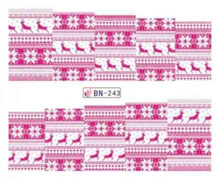 Наклейки на ногти новогодние, розовые, размер стикера 6*5см, инструкция по применению есть в описании товара Киев