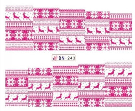 Наклейки на ногти новогодние, розовые, размер стикера 6*5см, инструкция по применению есть в описании товара Киев - изображение 1