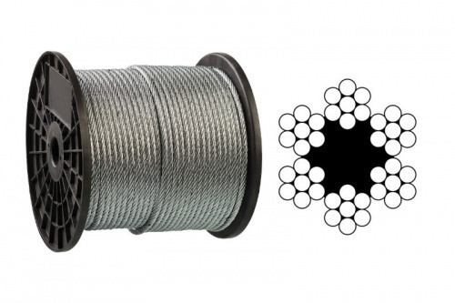 Трос оцинкований 2 мм DIN 3055 (6x7) бухта 200 м APRO Рівне - фото 1