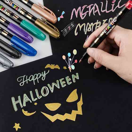 Металлические маркеры BAOKE, набор металлических цветных ручек на водной основе 8 цветов Каменец-Подольский