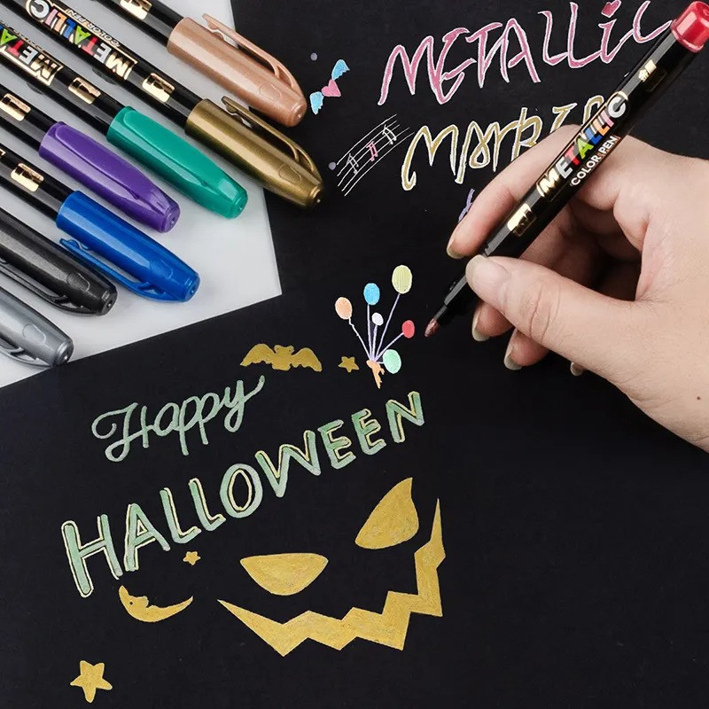 Металеві маркери BAOKE, набір металевих кольорових фломастерів на водній основі, 8 кольорів Кам'янець-Подільський - фото 5