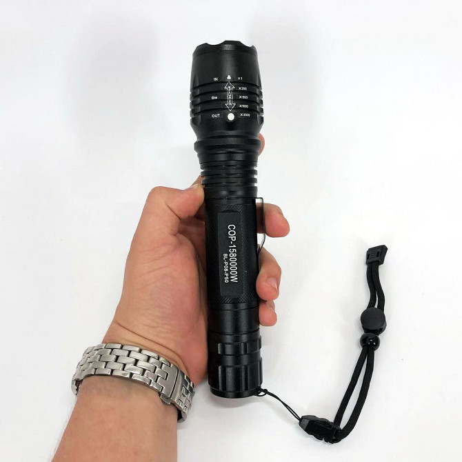 Військовий тактичний ліхтар Bailong BL-P08-P50, Портативний ліхтар із функцією зарядки HM-19 Львів - фото 6