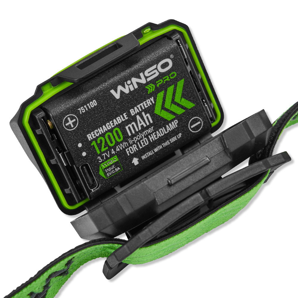 Ліхтар налобний Winso Pro 500Lm, 2x5W CREE XTG, 1200mAh/3xAAA, з сенсором білий/червоний Львів - фото 5